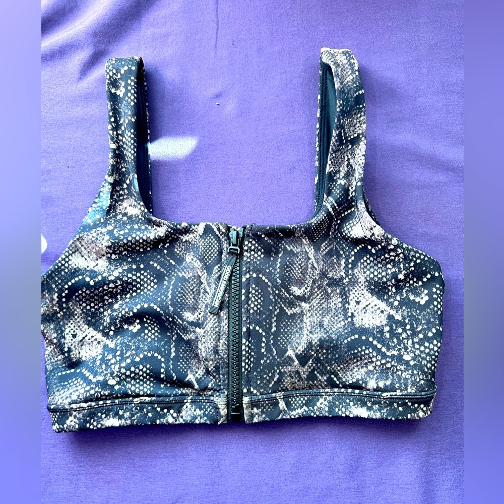 Good American Women’s Size 1 Sports Bra Snake Skin Print